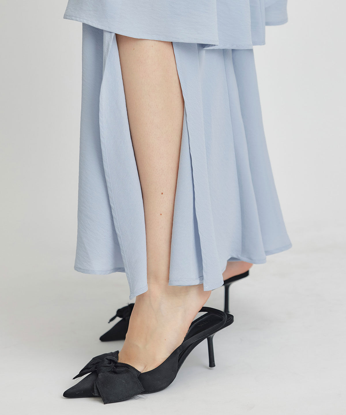 REDYAZEL「エアリーティアードロングスカート」|フレア|