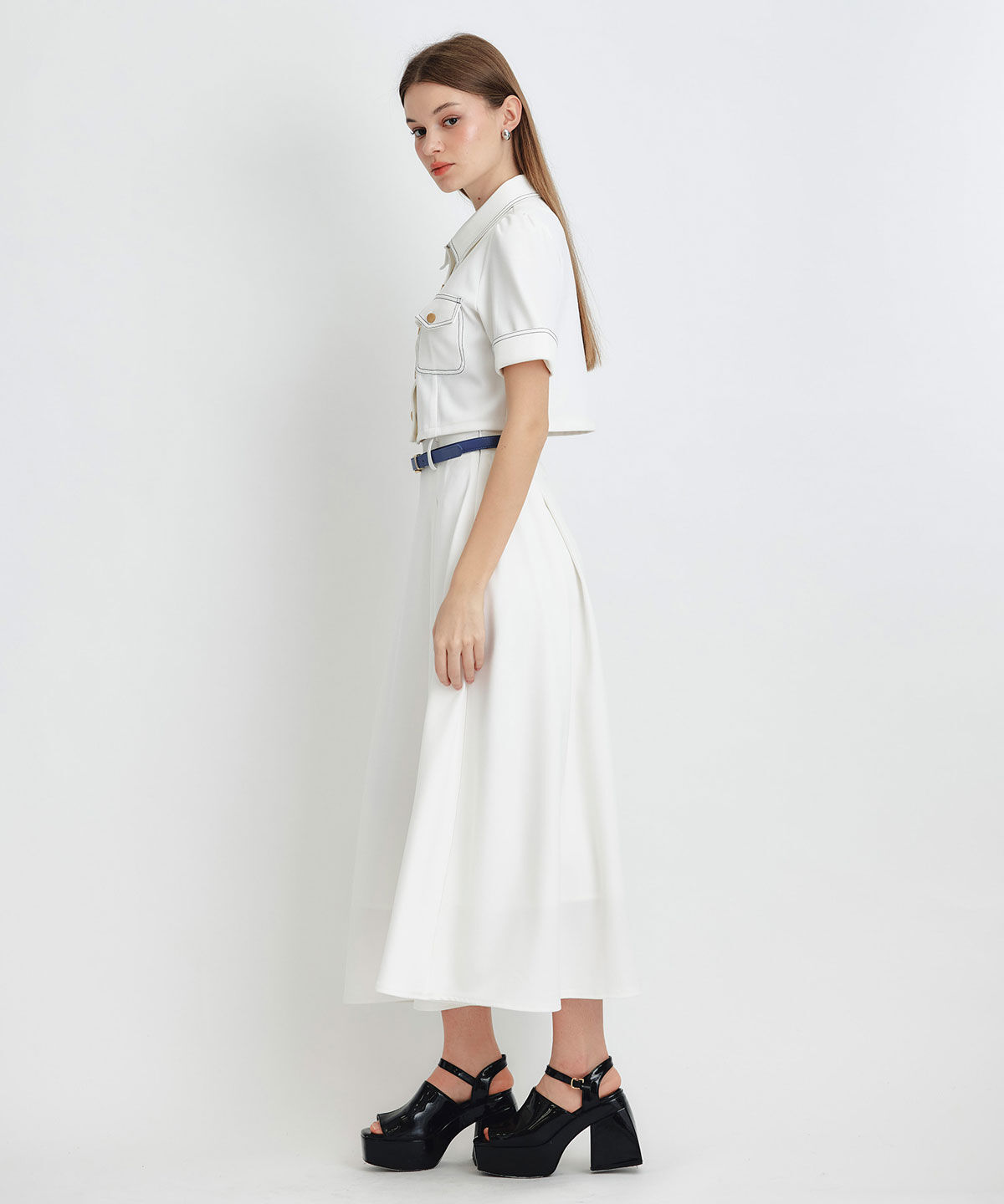 REDYAZEL「ショートジャケット&times;フレアロングスカートセットアップ」|ワンピース|