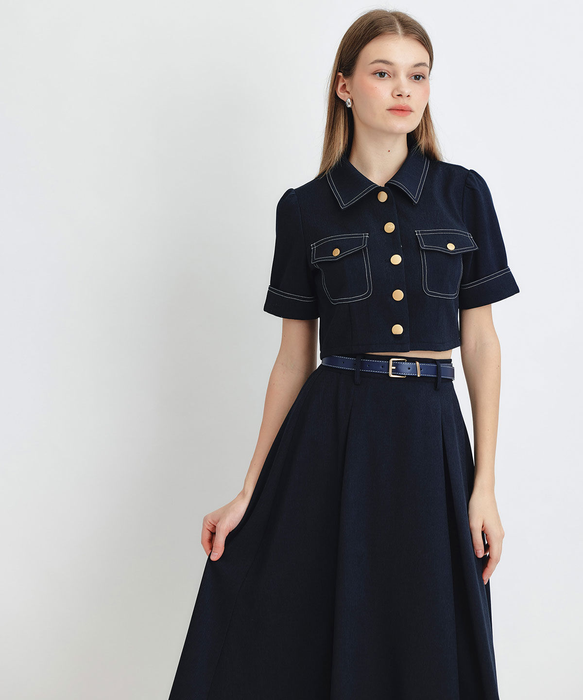 REDYAZEL「ショートジャケット&times;フレアロングスカートセットアップ」|ワンピース|