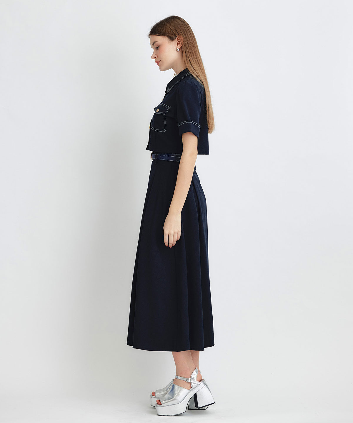 REDYAZEL「ショートジャケット&times;フレアロングスカートセットアップ」|ワンピース|