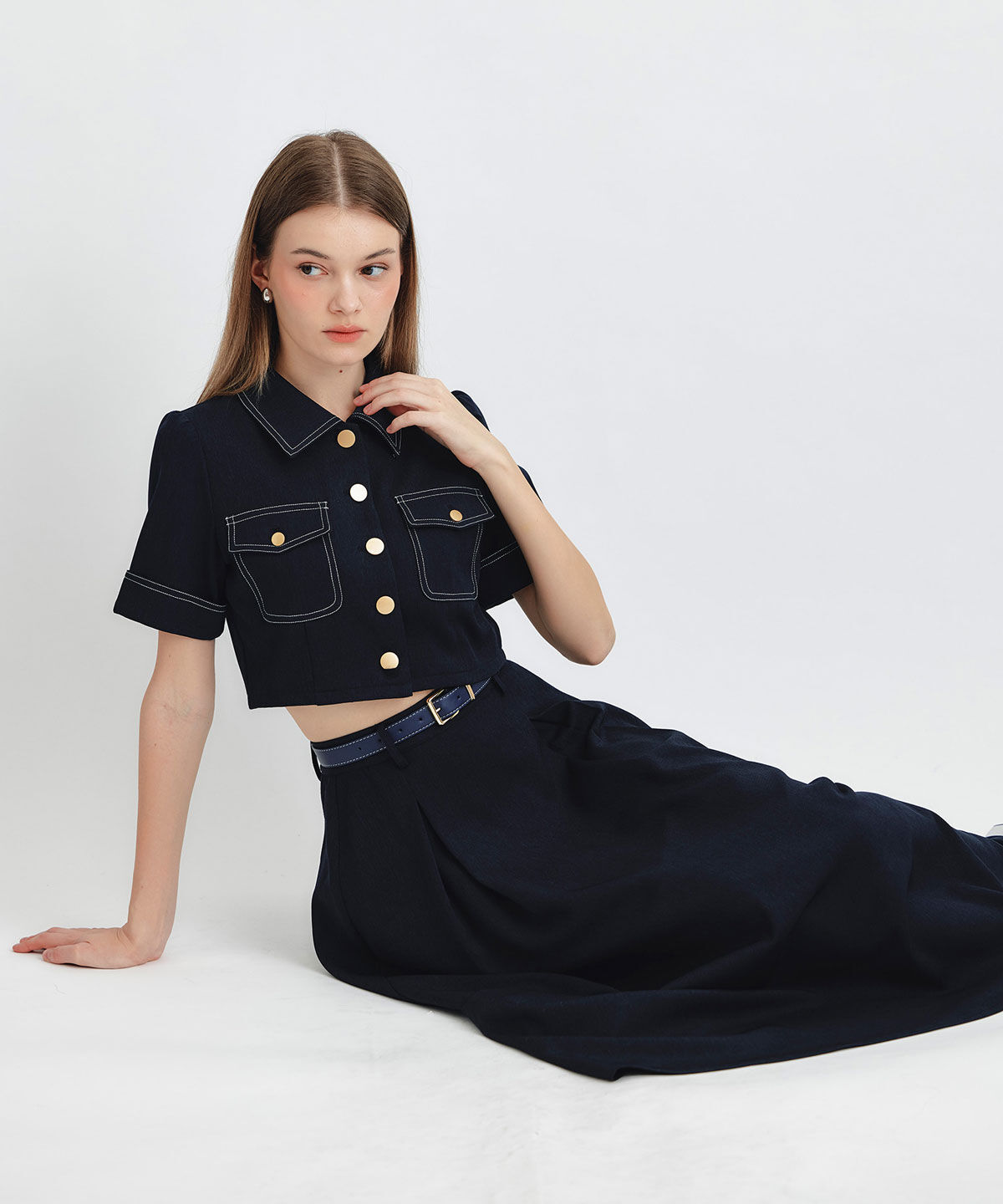 REDYAZEL「ショートジャケット&times;フレアロングスカートセットアップ」|ワンピース|