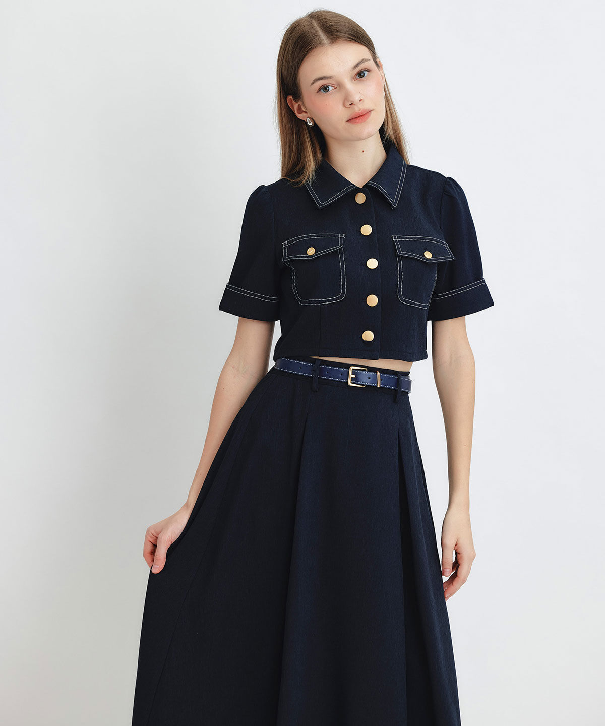 REDYAZEL「ショートジャケット&times;フレアロングスカートセットアップ」|ワンピース|