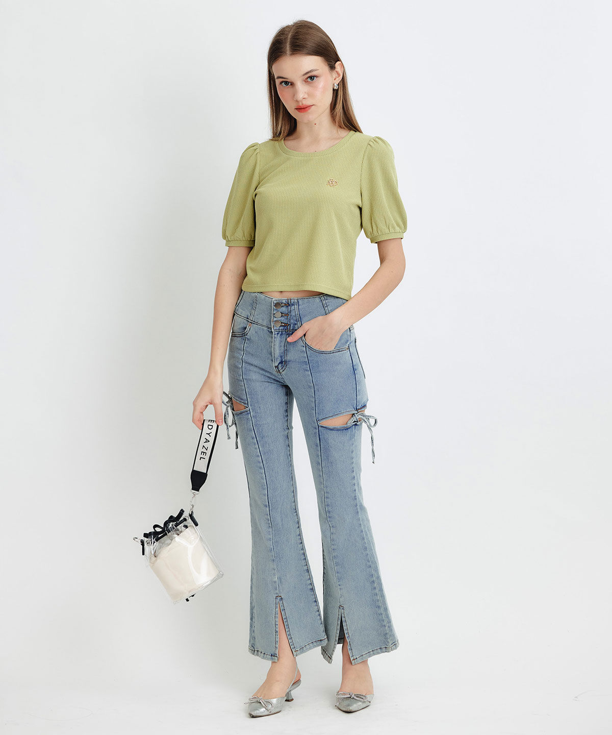 REDYAZEL「ジャガードカットロゴプルオーバー」|ニット・セーター|