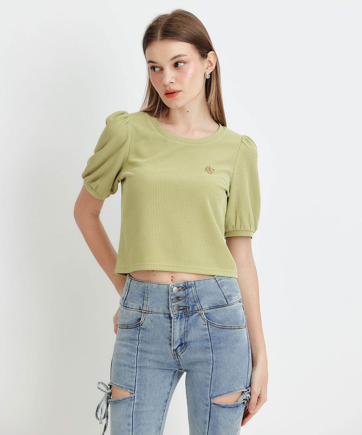 REDYAZEL「ジャガードカットロゴプルオーバー」|ニット・セーター|