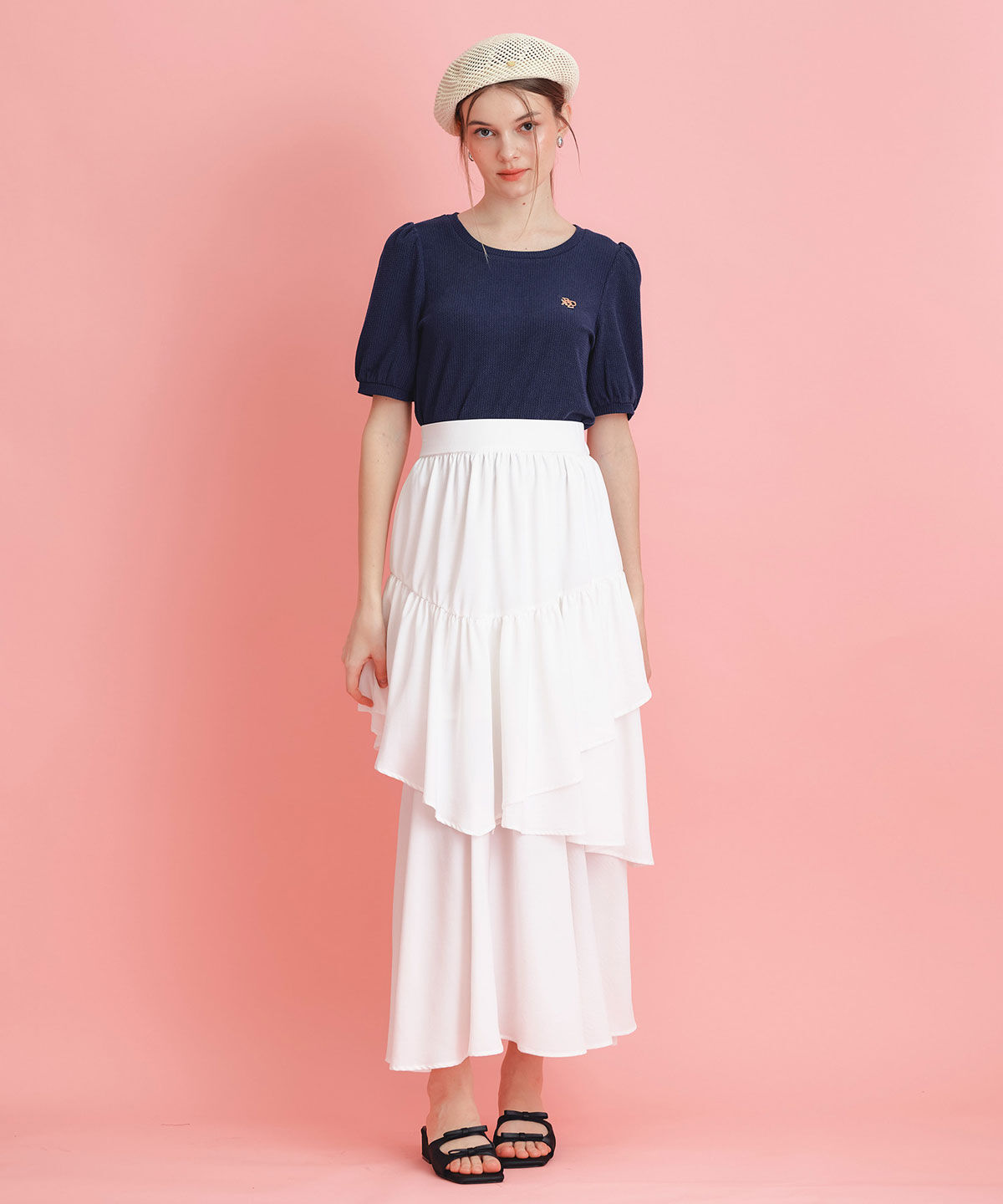 REDYAZEL「ジャガードカットロゴプルオーバー」|ニット・セーター|