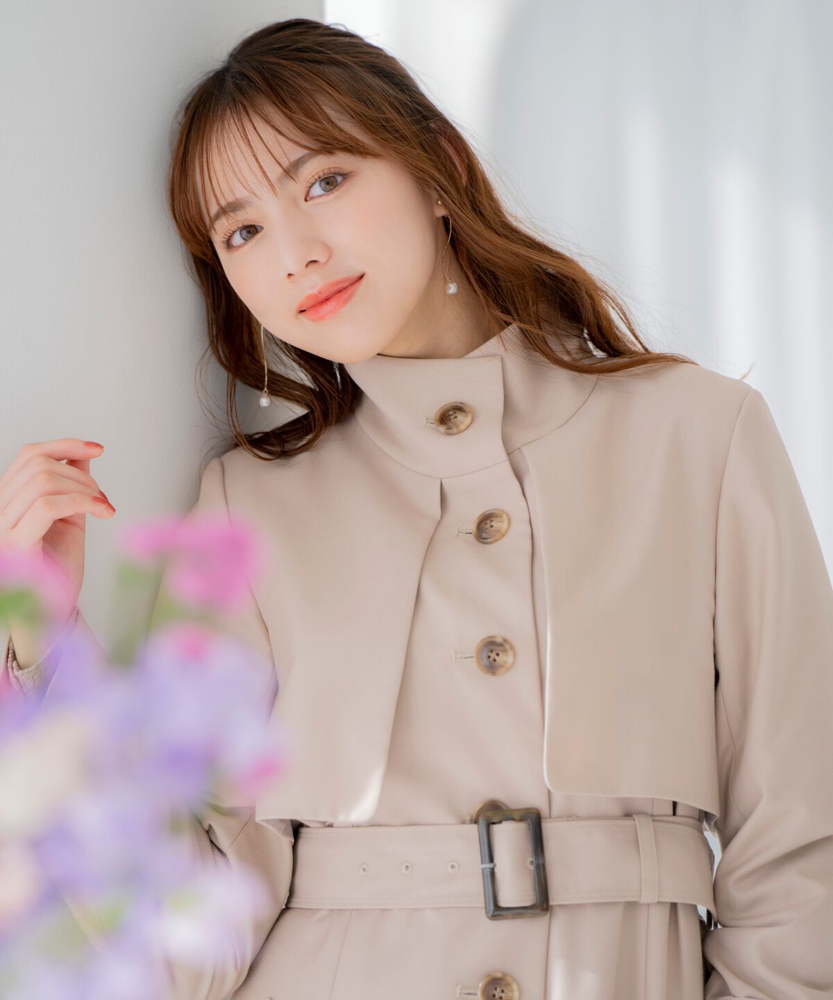 WILLSELECTION「スタンドカラーシングルトレンチコート」|トレンチコート|