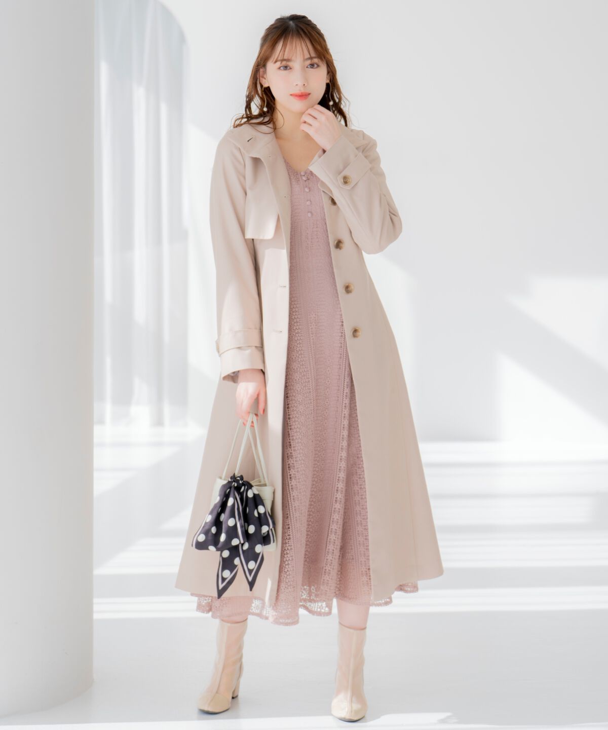 WILLSELECTION「スタンドカラーシングルトレンチコート」|トレンチコート|