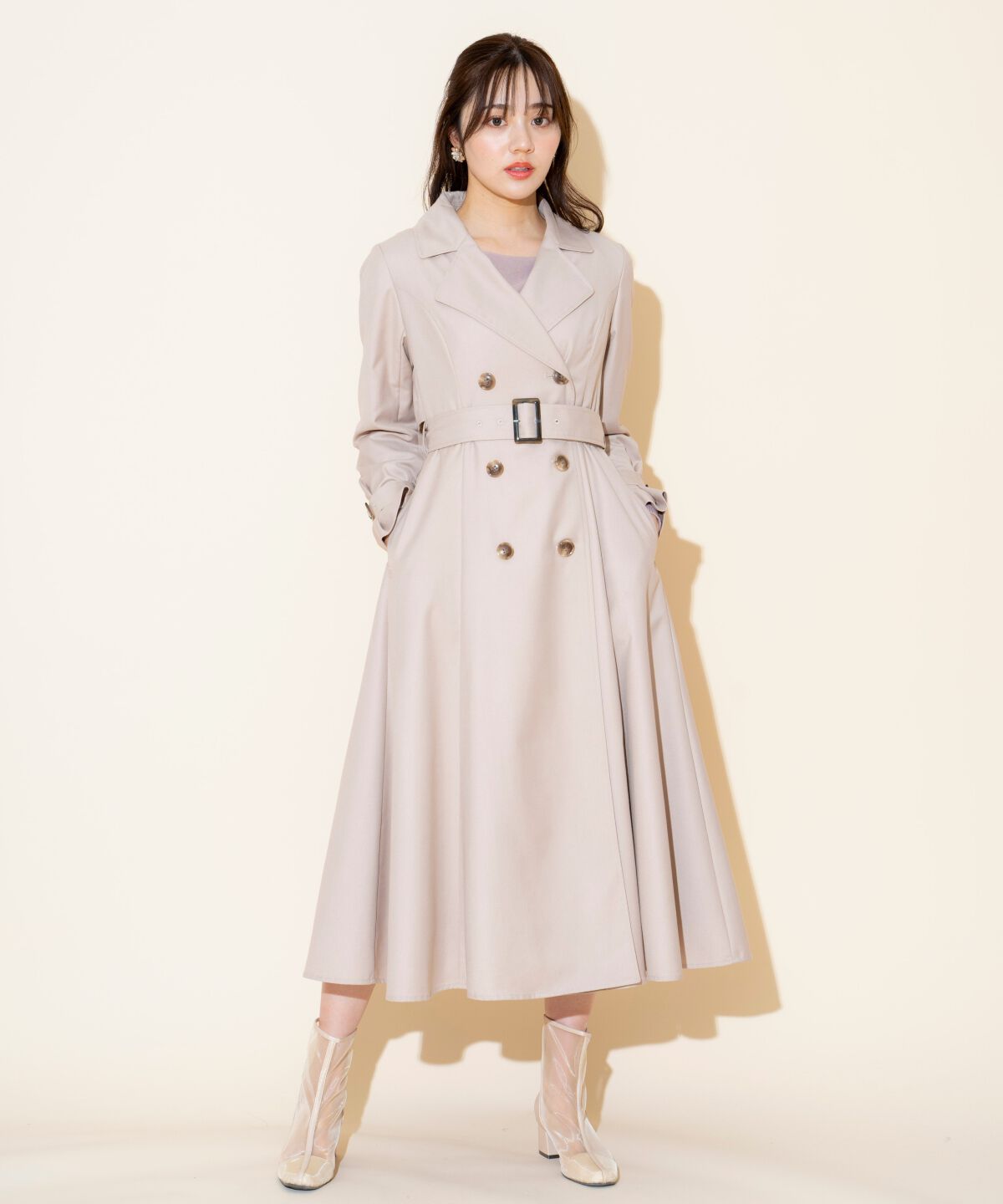 WILLSELECTION「Wボタンスプリングコート」|トレンチコート|