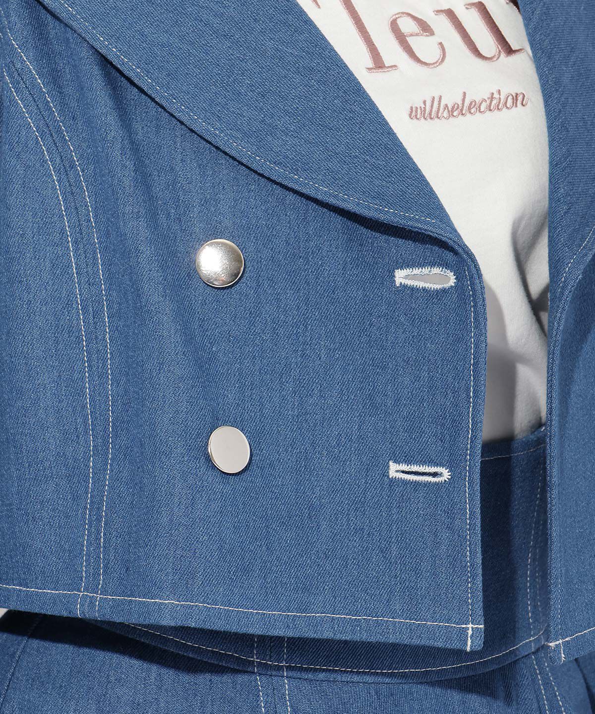 WILLSELECTION「デニムWボタンジャケット」|デニムジャケット|