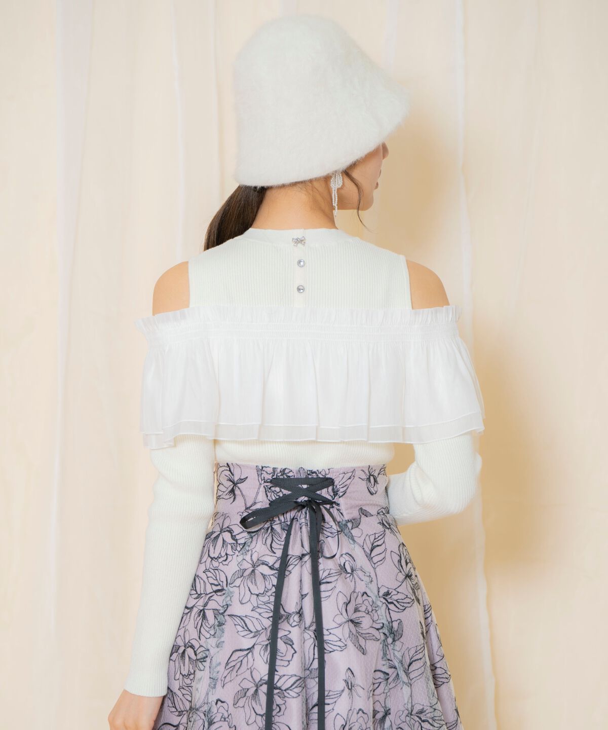 WILLSELECTION「シアーフリルニット」|ニット・セーター|