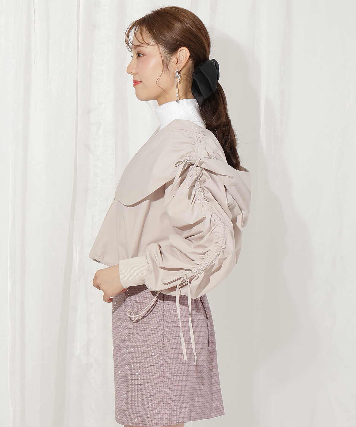 WILLSELECTION「ハートカラーギャザーブルゾン」|ブルゾン・スタジャン|