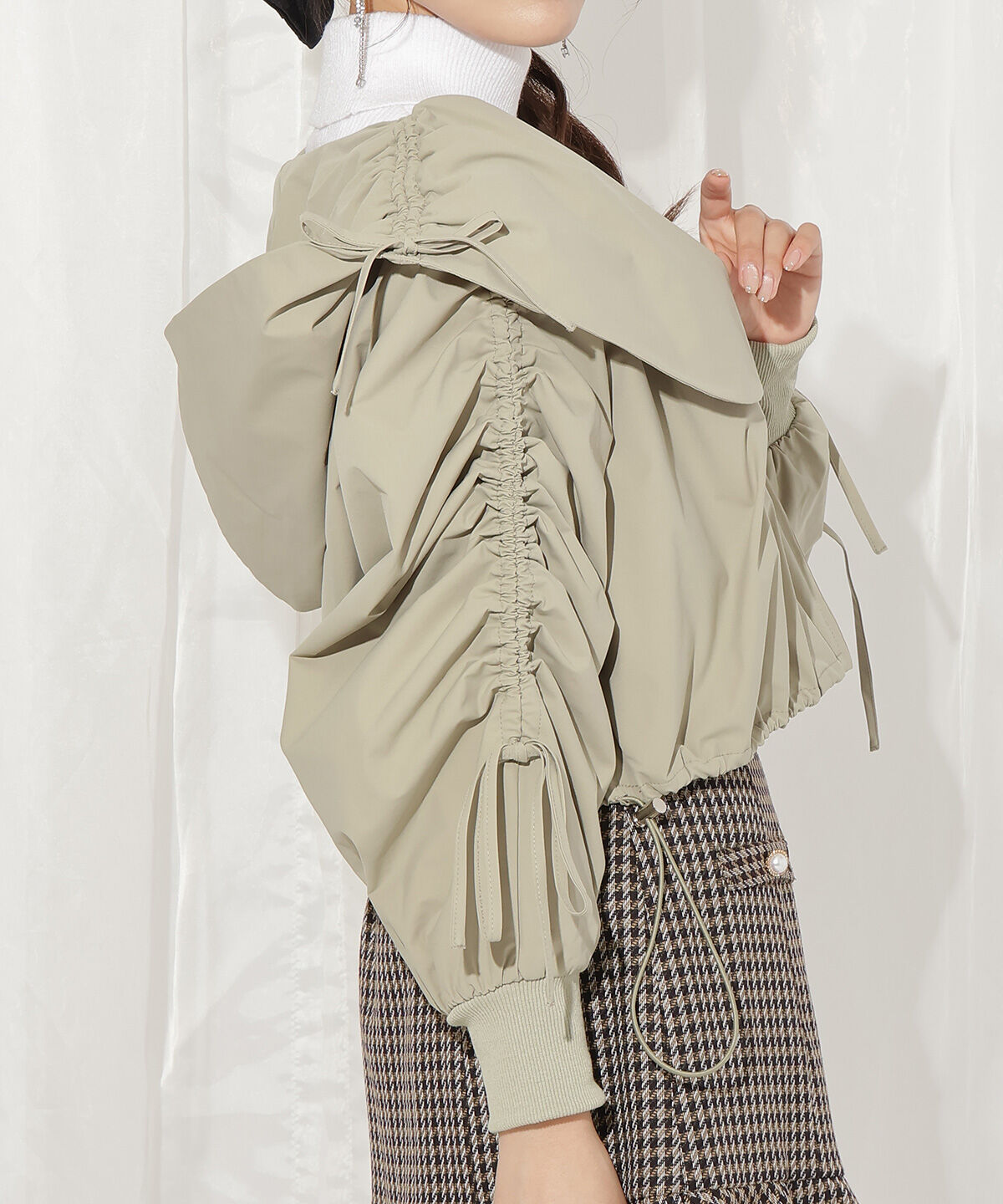 WILLSELECTION「ハートカラーギャザーブルゾン」|ブルゾン・スタジャン|