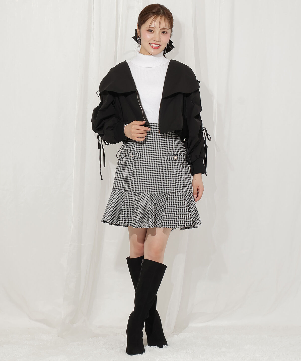 WILLSELECTION「ハートカラーギャザーブルゾン」|ブルゾン・スタジャン|