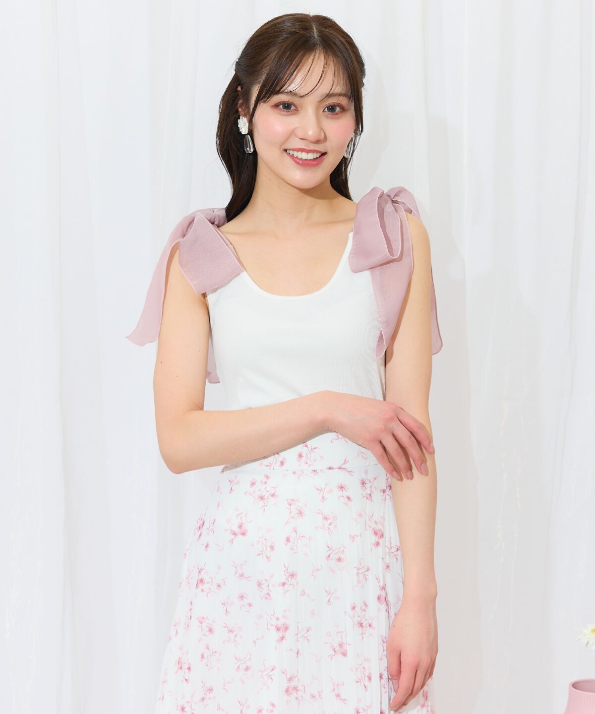 WILLSELECTION「ショルダーリボンテレコキャミソール」|キャミソール|