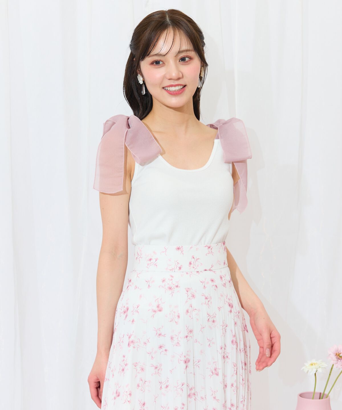 WILLSELECTION「ショルダーリボンテレコキャミソール」|キャミソール|