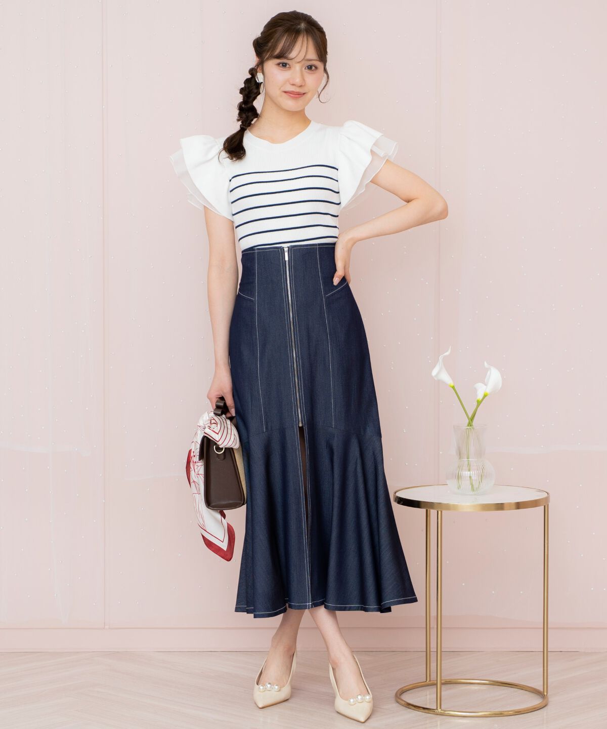 WILLSELECTION「ZIPデザインスリットマーメイドスカート」|フレア|