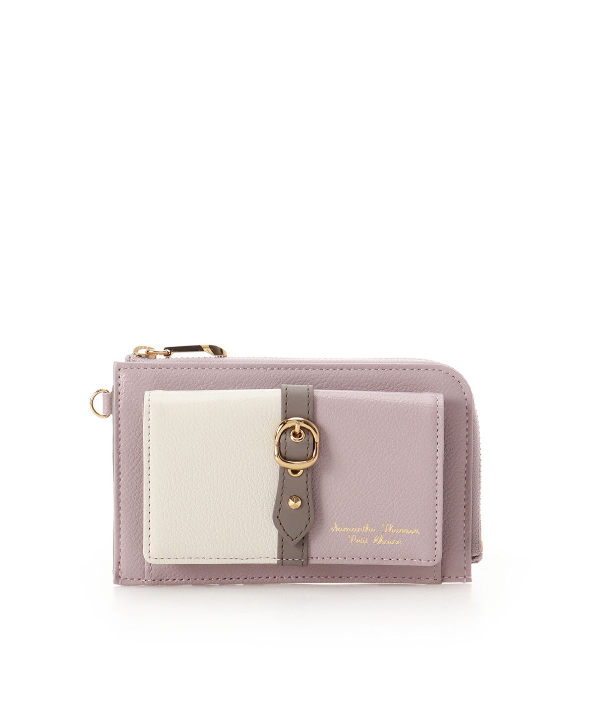 Samantha Thavasa Petit Choice「バイカラーフロントベルト フラグメントケース」|コインケース|ピンク