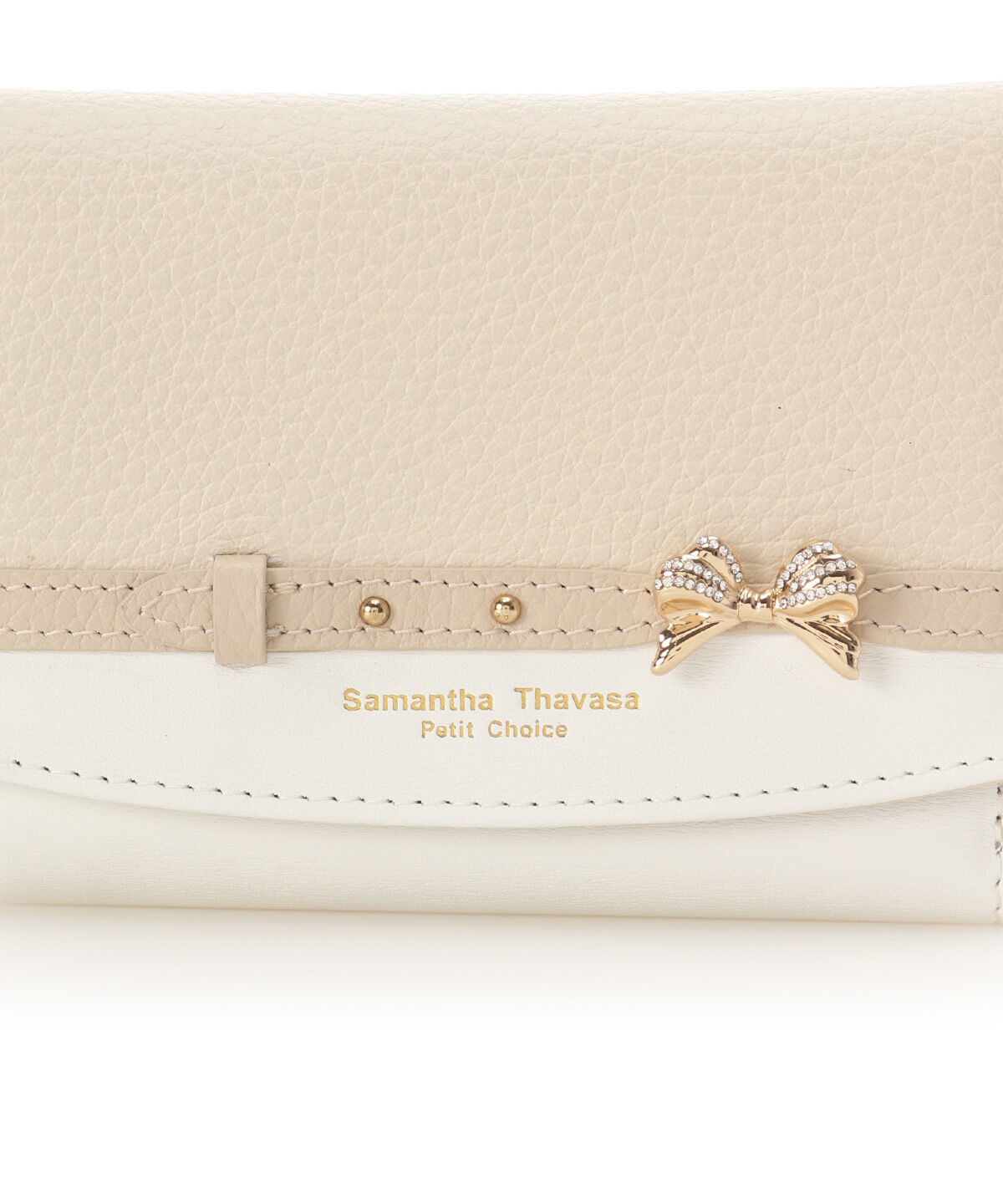 Samantha Thavasa Petit Choice「ビジューリボンバイカラー 折財布」|財布|