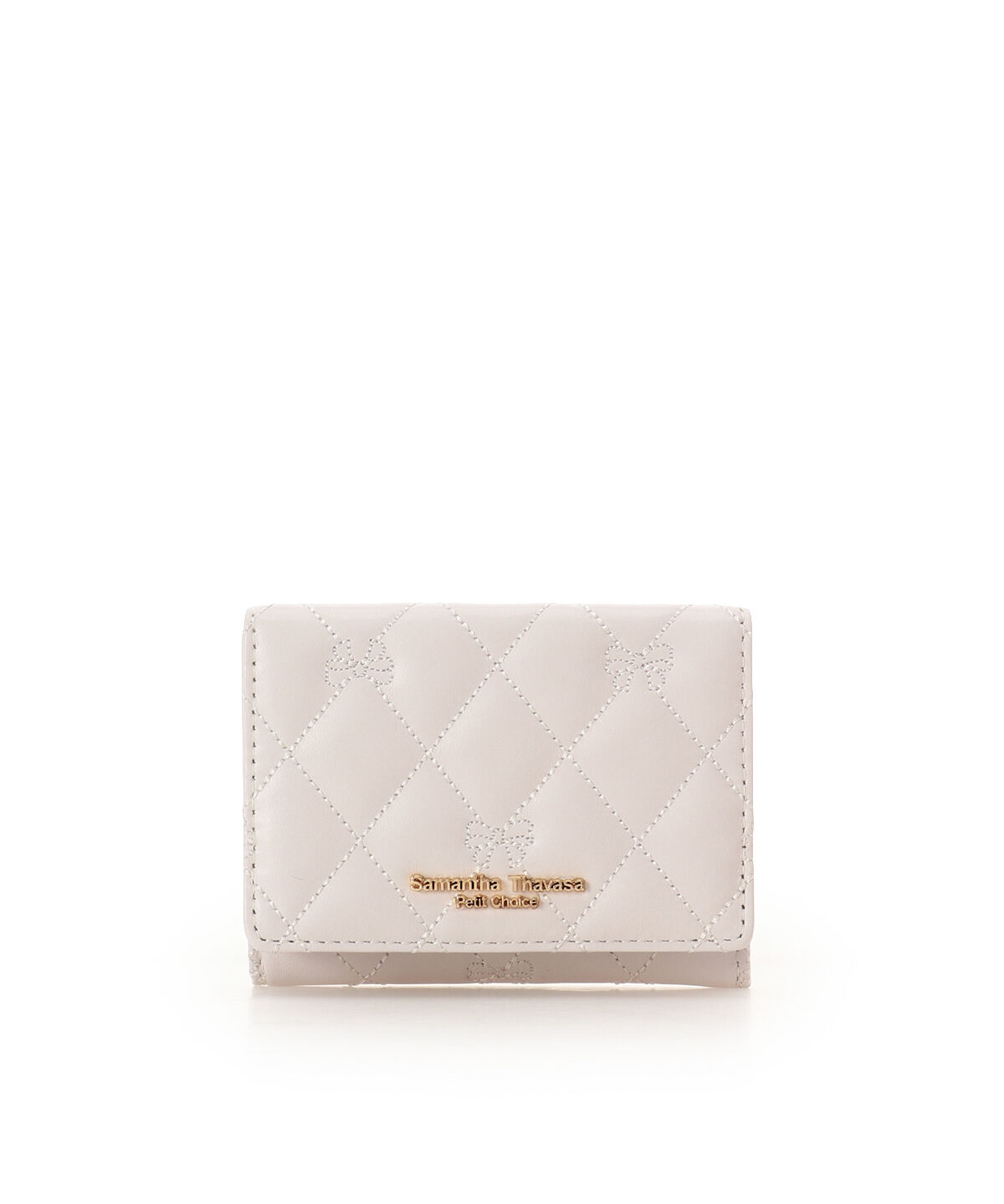 Samantha Thavasa Petit Choice「リボンキルト ミニ財布」|財布|オフホワイト