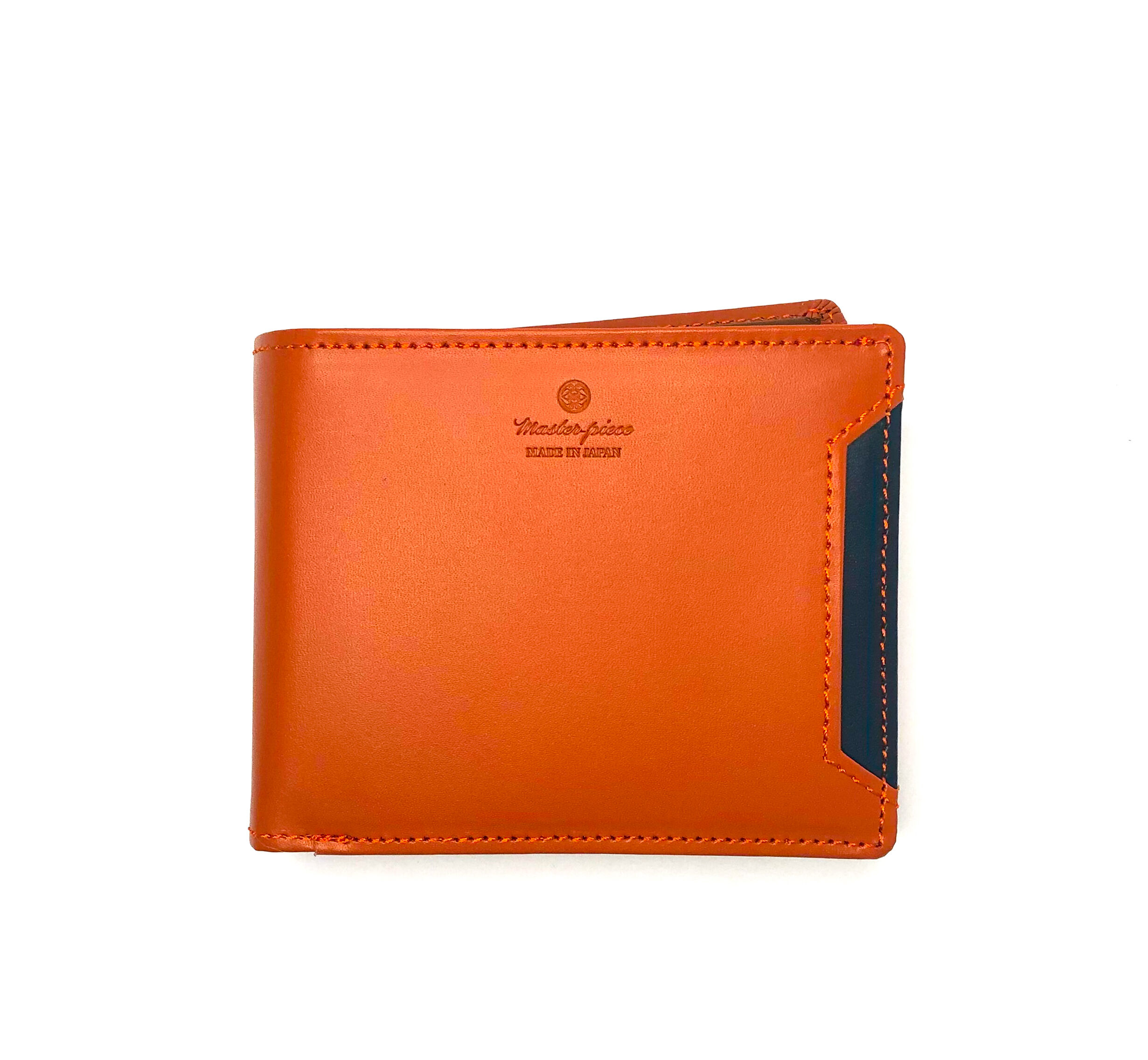 master-piece「Notch 二つ折りミドルウォレット」|財布|オレンジ