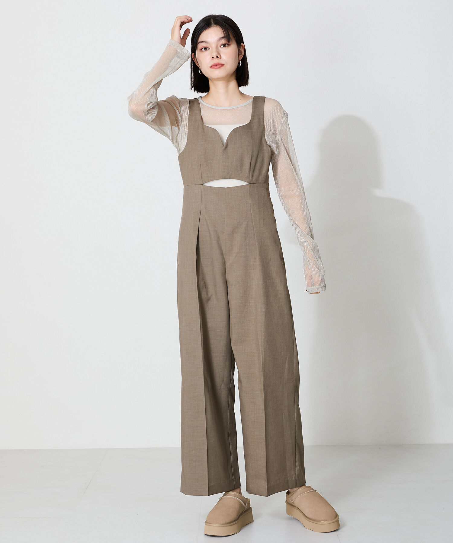 ORiental TRaffic「厚底 ムートン スリッポン シューズ/41320」|ショートブーツ|