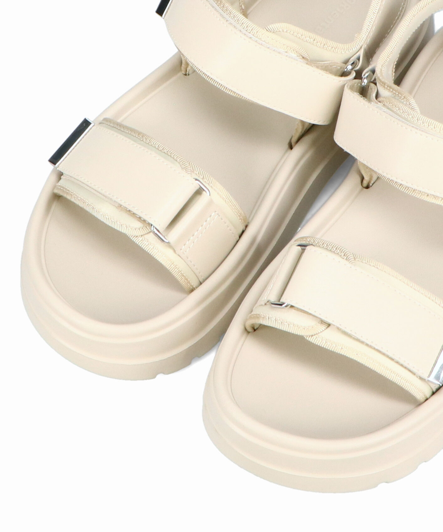 ORiental TRaffic「【Fit meサンダル】メタルパーツ厚底サンダル/51226 サンダル 軽い 人気 トレンド 再入荷」|サンダル|