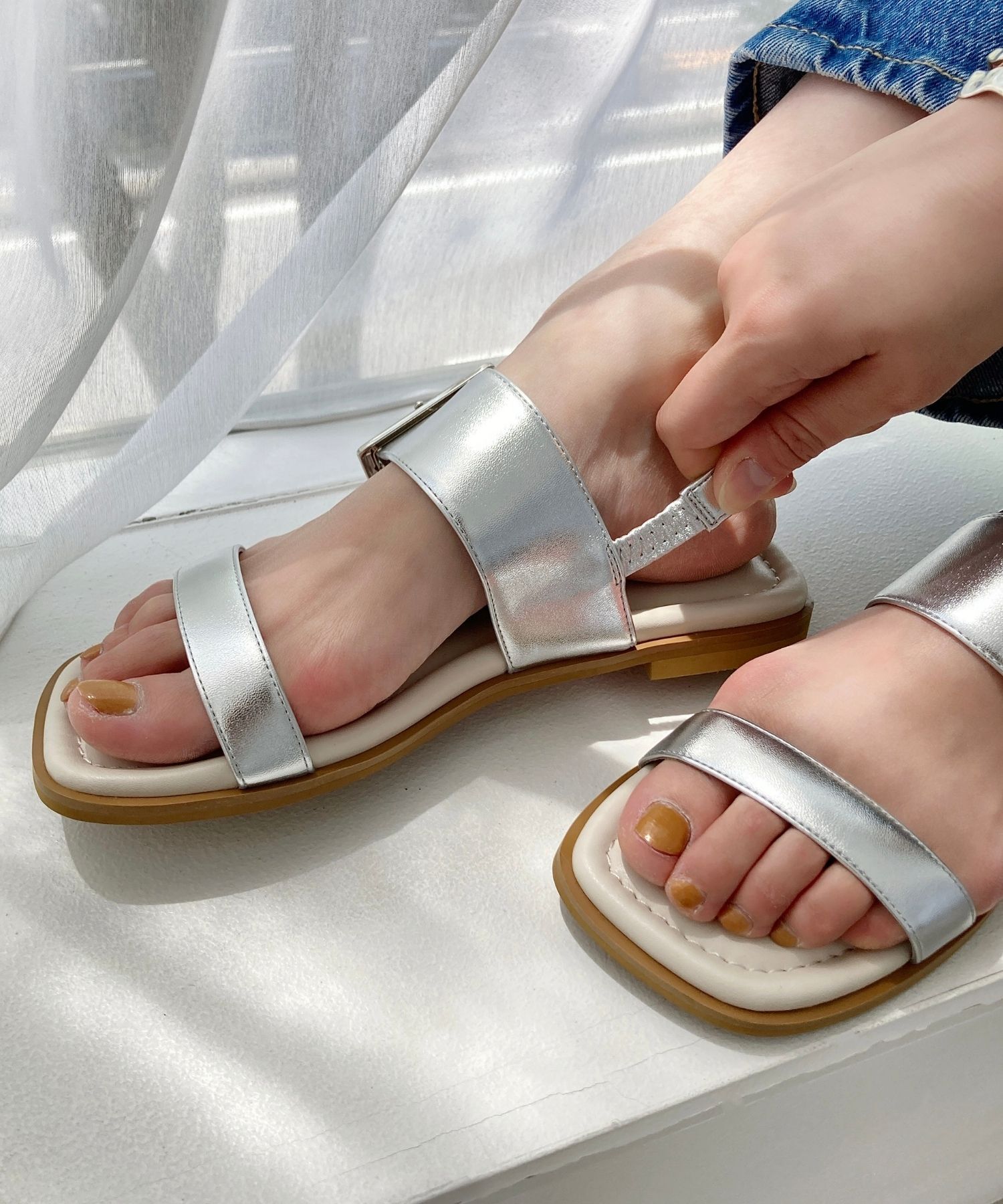 WA Oriental TRaffic「ベルトバックルフラットサンダル/52217 サンダル トレンド 人気 フラット」|サンダル|