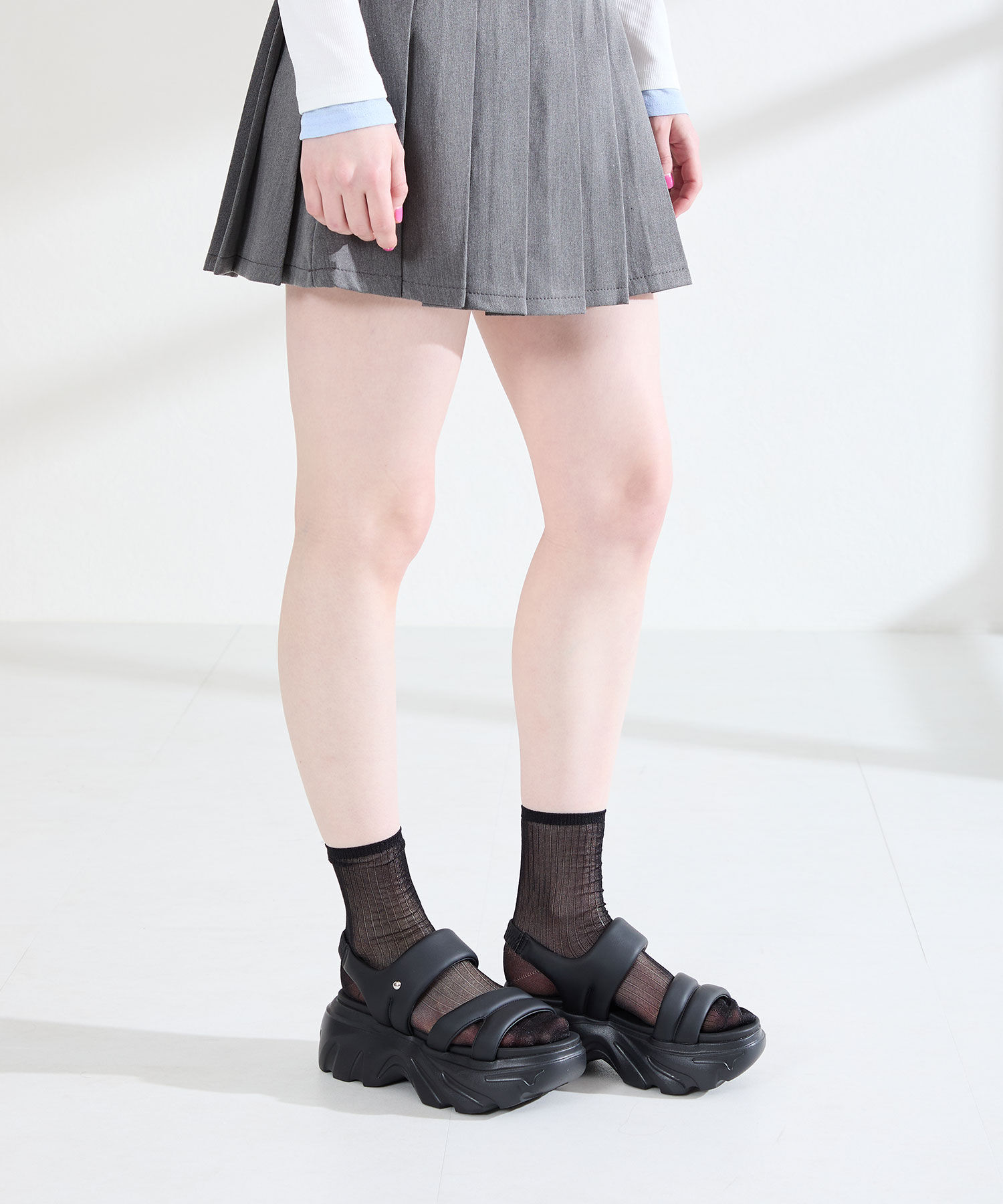 ORiental TRaffic「●2026春夏新作●パデット ストラップ 厚底 サンダル /61202」|サンダル|