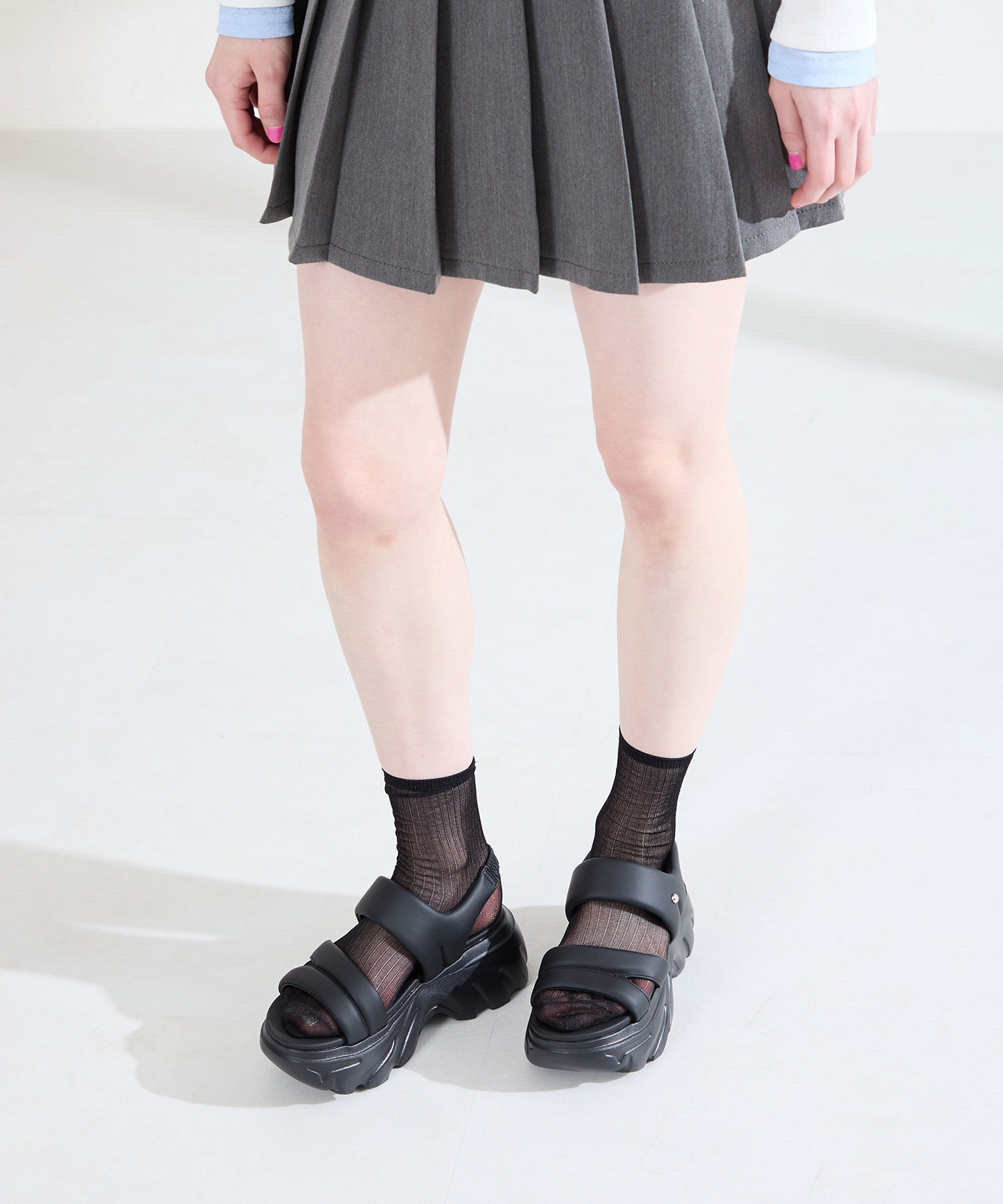 ORiental TRaffic「●2026春夏新作●パデット ストラップ 厚底 サンダル /61202」|サンダル|