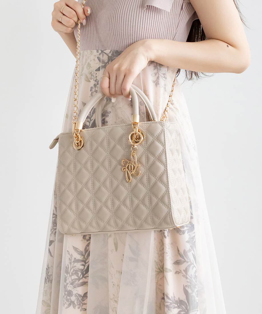  「2WAYキルティングミディバッグ」|ハンドバッグ|