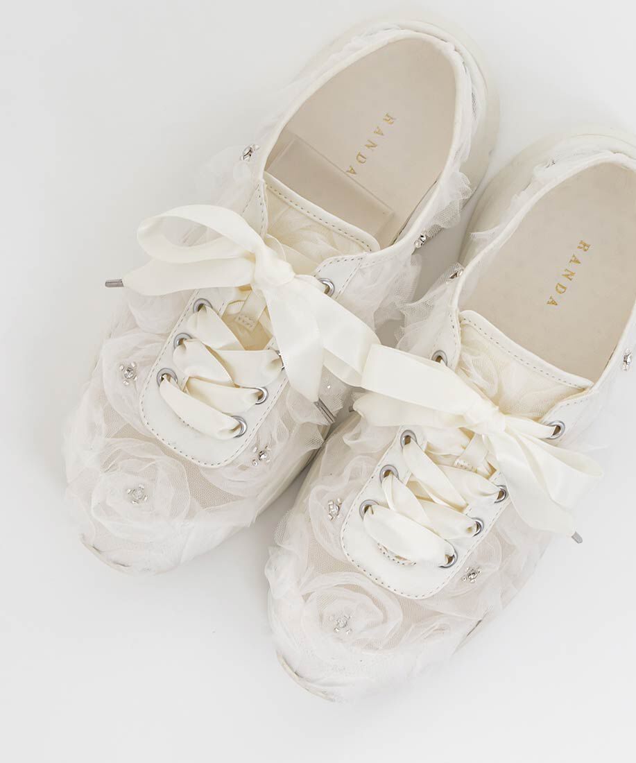  「フラワービジュースニーカーミュール」|スニーカー|