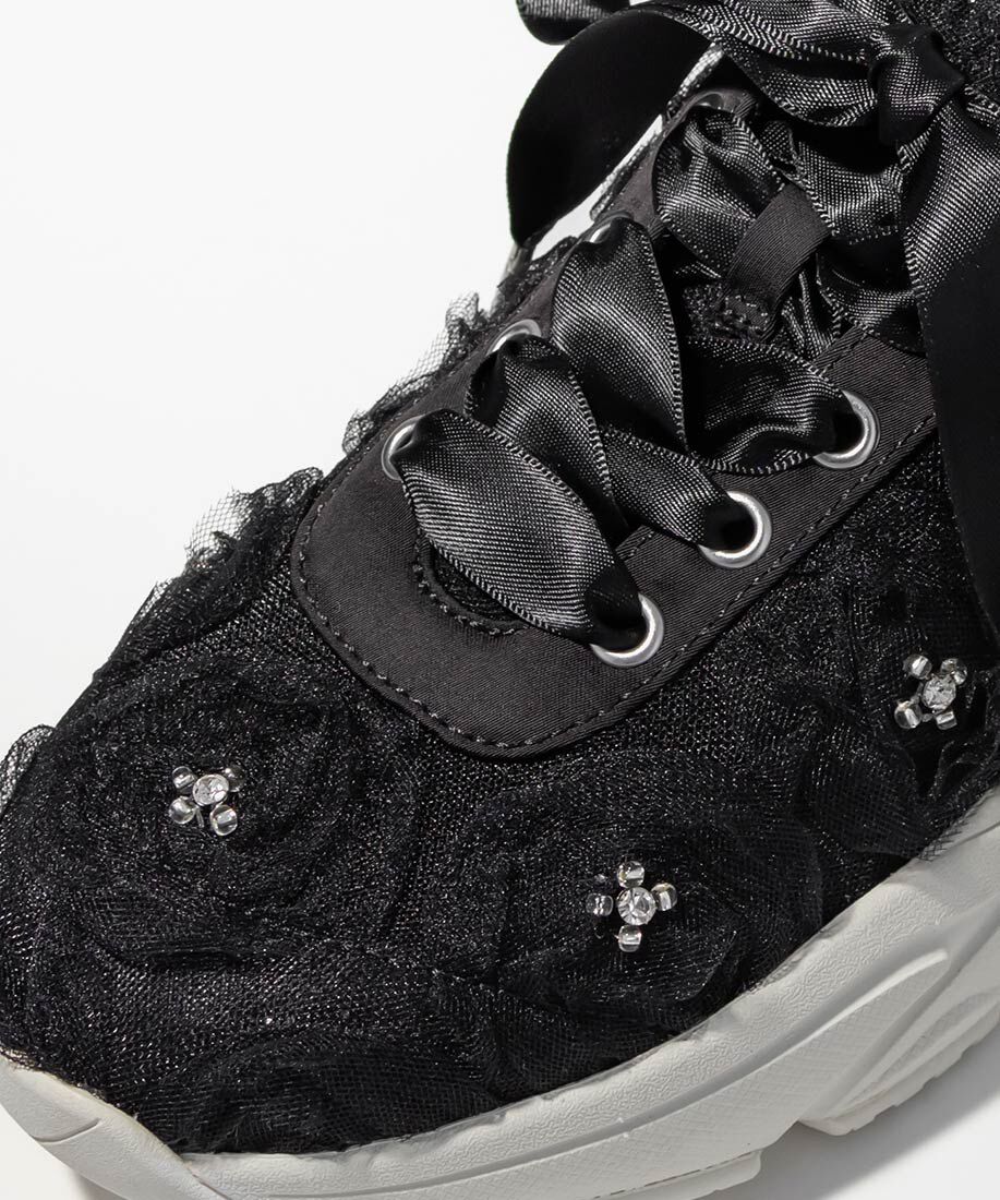  「フラワービジュースニーカーミュール」|スニーカー|