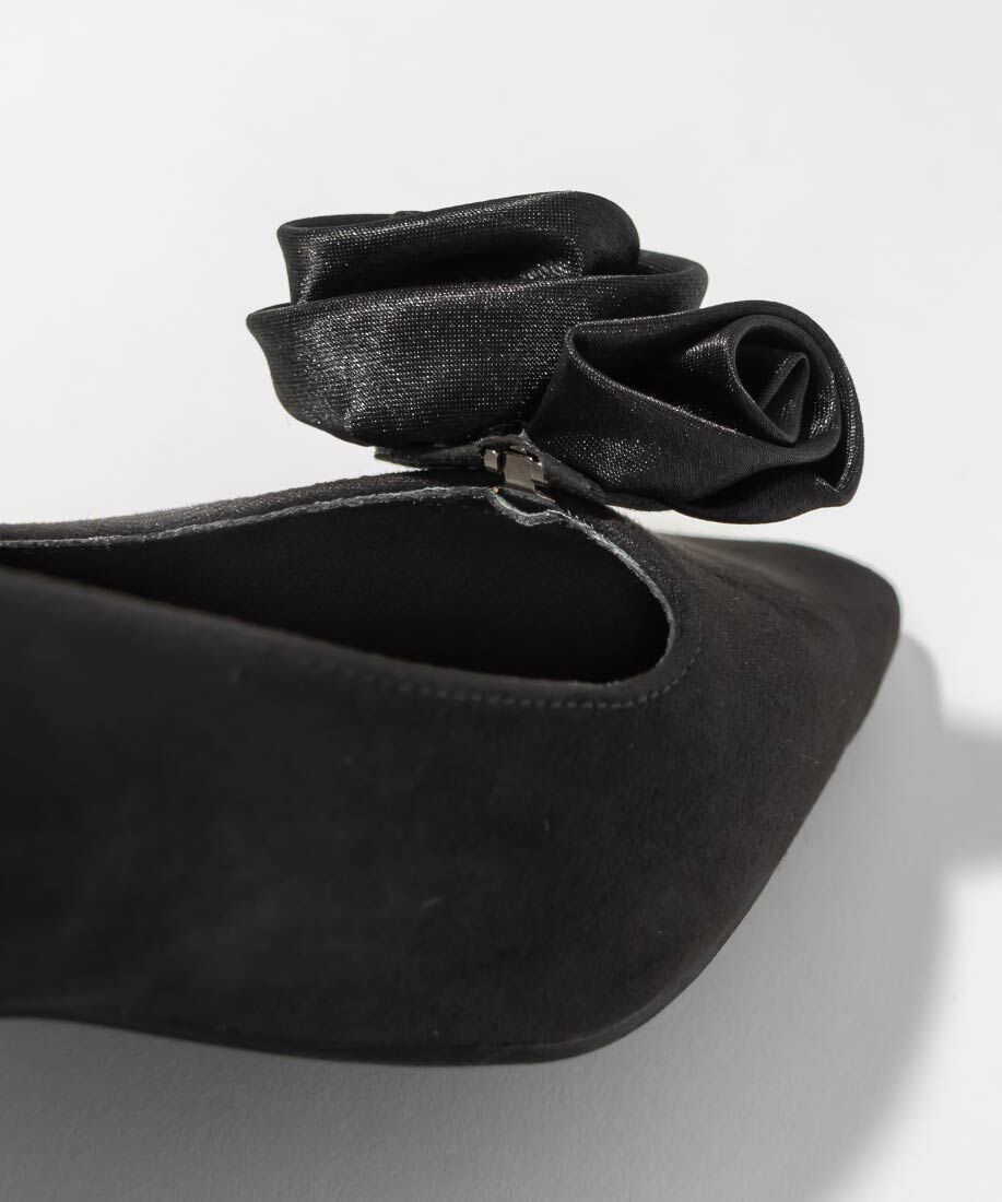  「2WAY ローズモチーフフラットパンプス」|パンプス|