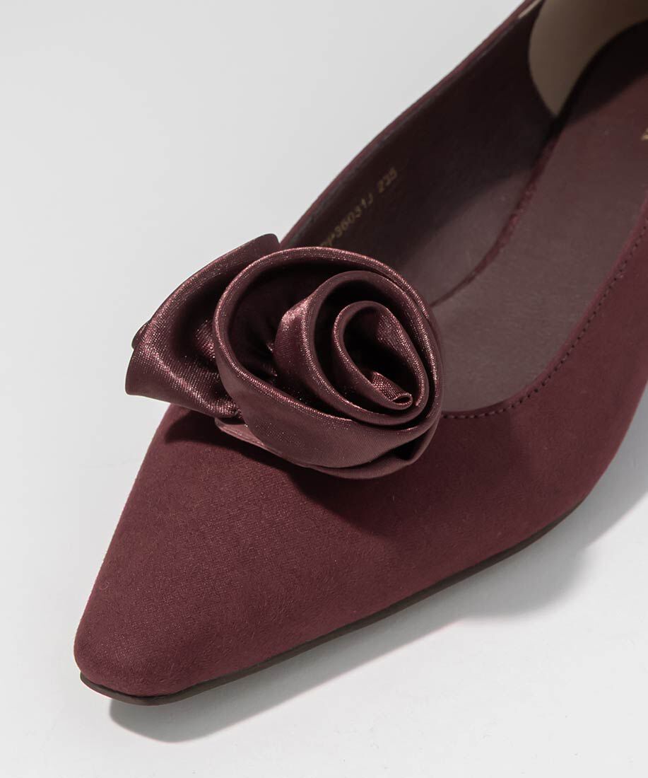 「2WAY ローズモチーフフラットパンプス」|パンプス|