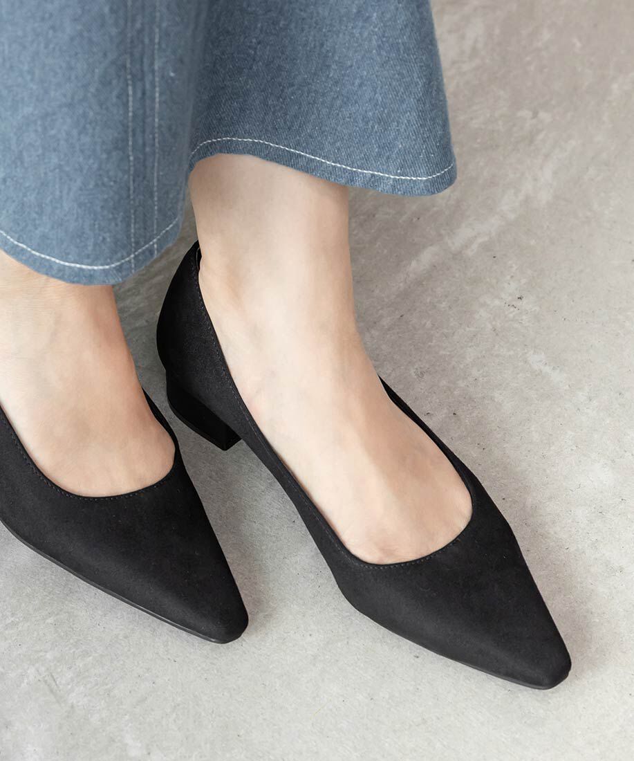  「2WAY ローズモチーフフラットパンプス」|パンプス|