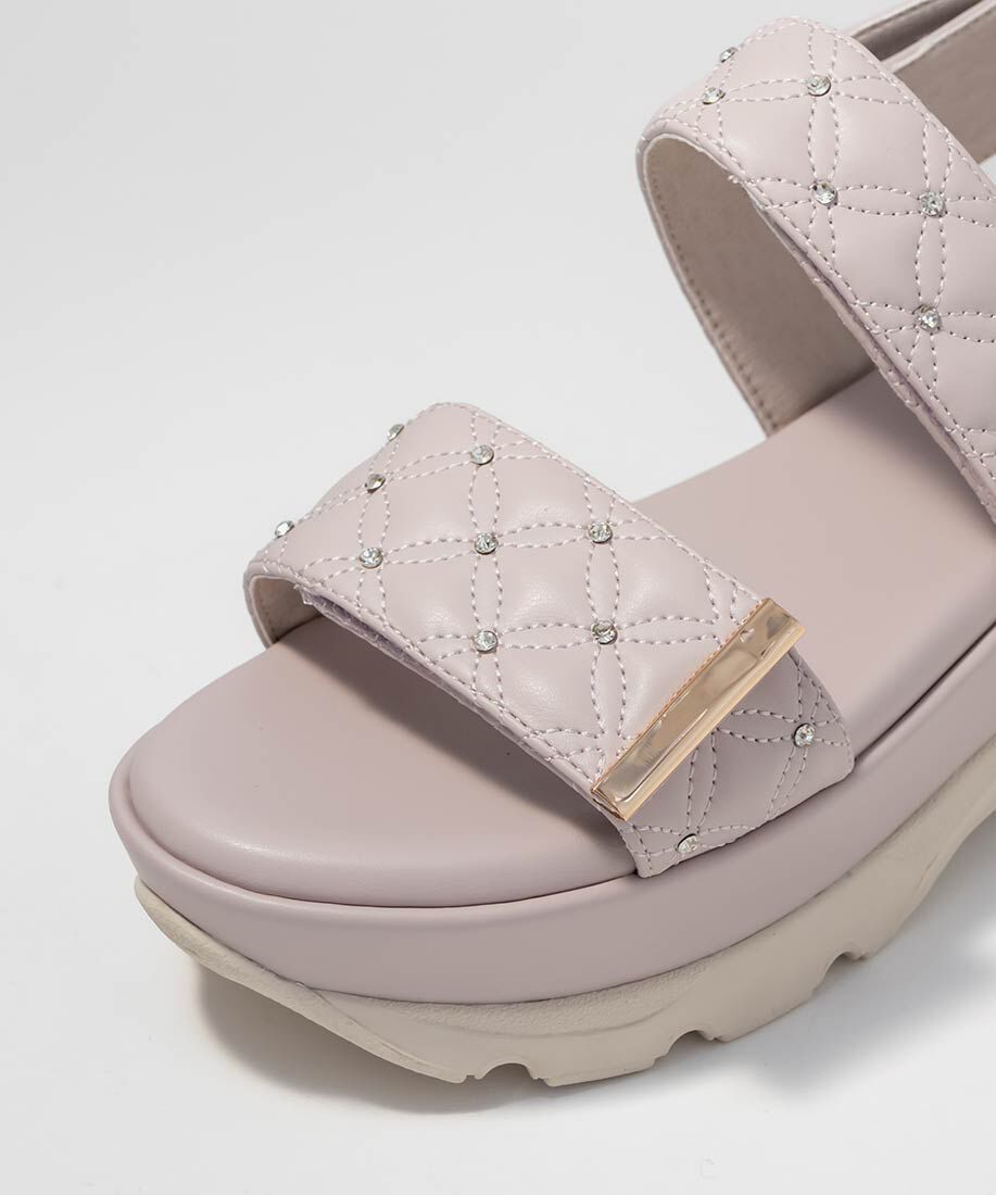  「ビジュー&times;キルティング スポーツサンダル」|サンダル|