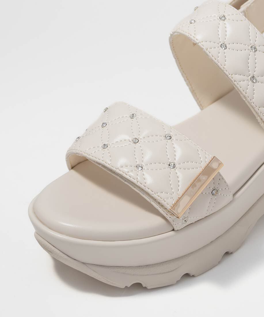  「ビジュー&times;キルティング スポーツサンダル」|サンダル|