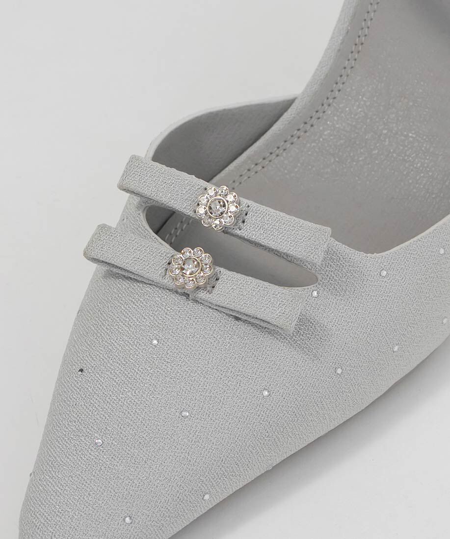  「ミニリボンアンクルストラップパンプス」|パンプス|