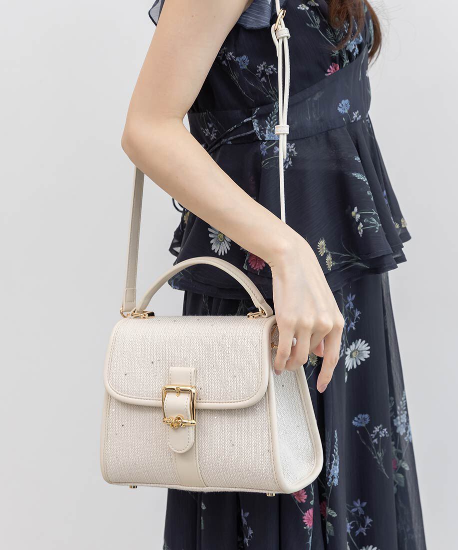  「2WAY モノグラムバックルハンドバッグ」|ハンドバッグ|