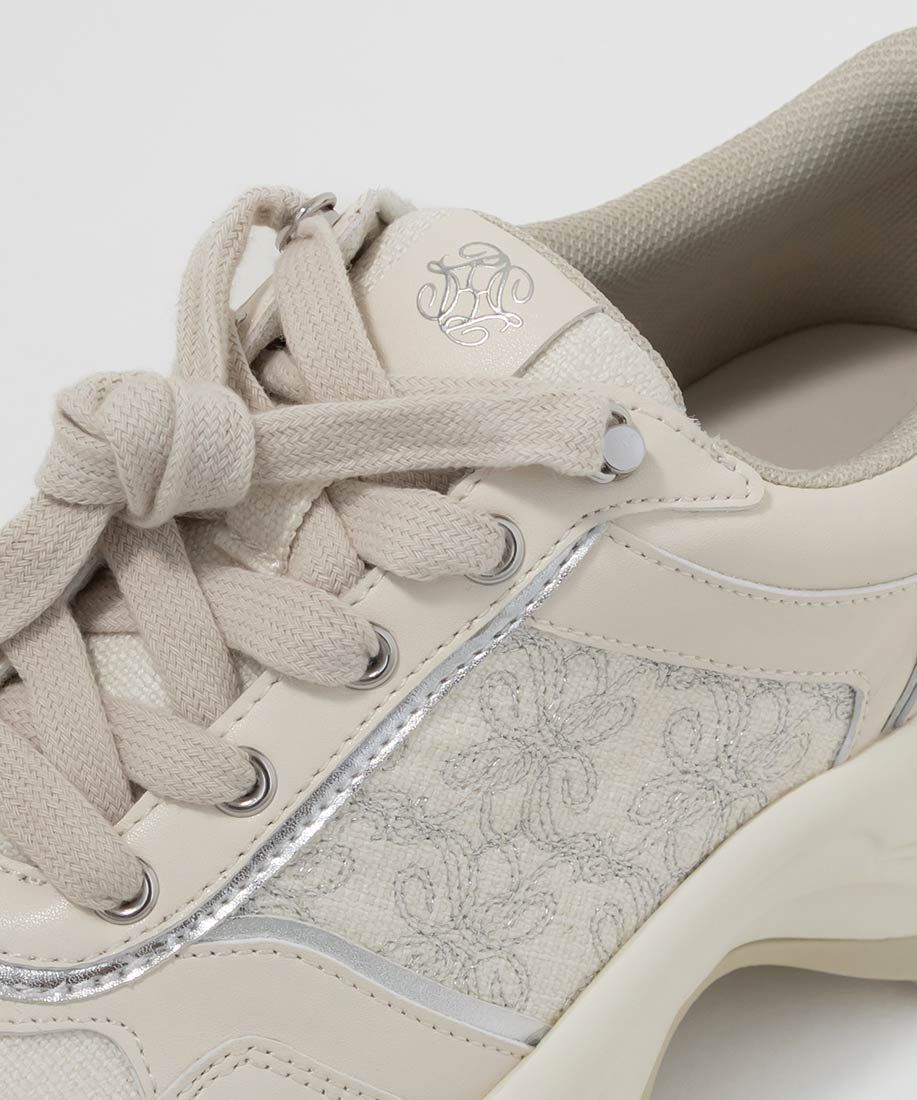  「モノグラム刺繍デザインスニーカー」|スニーカー|