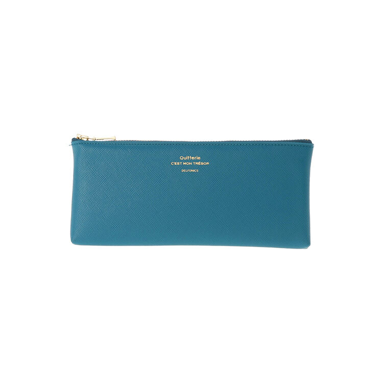 Quitterie「キトリ フラットペンケース 」|ポーチ|ターコイズ