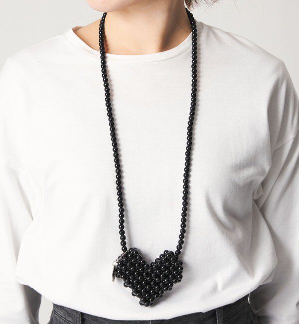 SY UNITED ARROWS「＜SY＞ ハートビーズネックチャーム」|ネックレス|