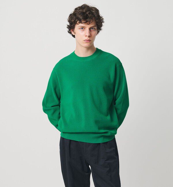 UNITED ARROWS「コットン/ポリエステル アゼ クルーネックニット」|ニット・セーター|