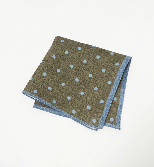 UNITED ARROWS「＜molteni＞ ドットプリント ポケットチーフ」|ハンカチ|LT.BLUE