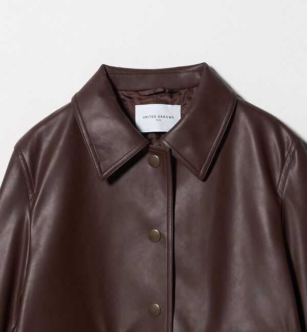 UNITED ARROWS「レザーライク ショートブルゾン」|ブルゾン・スタジャン|