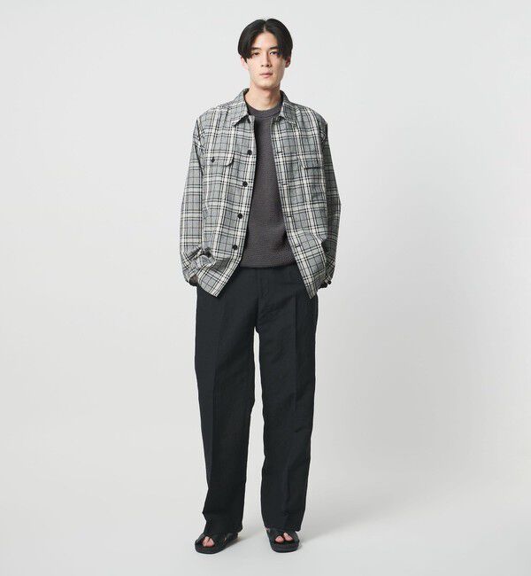 UNITED ARROWS「シャーリーカーン バーズアイ ショートスリーブ クルーネック ニットTシャツ」|ニット・セーター|