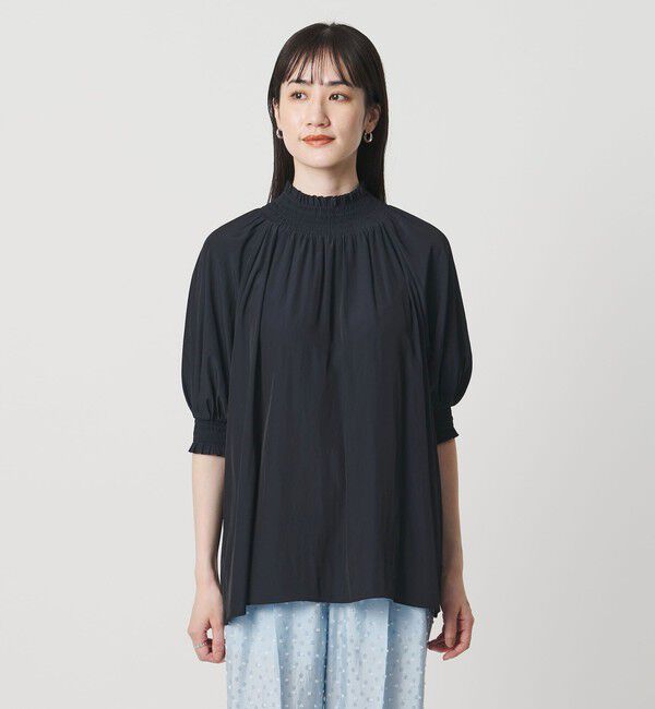 UNITED ARROWS「シャーリング ハイネック シャツ ブラウス」|シャツ・ブラウス|