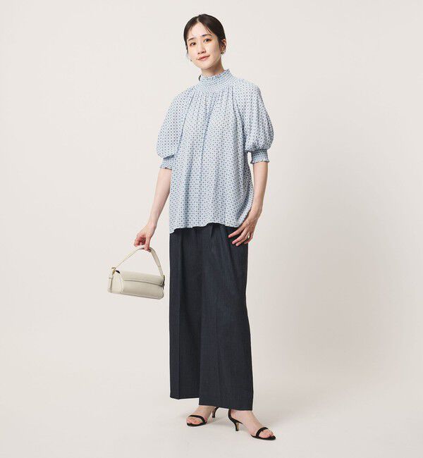 UNITED ARROWS「シャーリング ハイネック シャツ ブラウス」|シャツ・ブラウス|