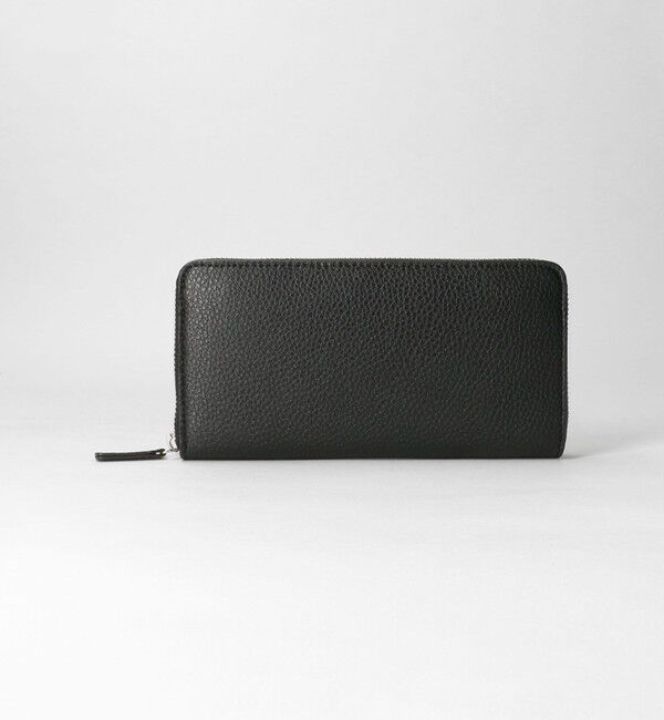 UNITED ARROWS green label relaxing「シボ レザーライク 2カラー ロングウォレット 長財布」|財布|BLACK