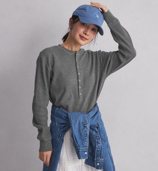 UNITED ARROWS green label relaxing「＜at ease＞ヘンリーネック ワッフル プルオーバー カットソー」|Tシャツ・カットソー|